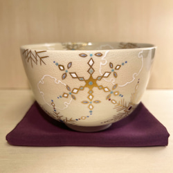 金彩 巻き絵 雪華雪輪〜yukiwa〜 抹茶茶碗 茶碗・めし碗 清香〜きよか