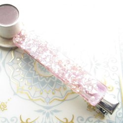 夏の終わりの砂浜は、焼けた素肌とクォーツが、何だかヒリヒリと痛かった♪<創作ヘアクリップ>HC077 2枚目の画像