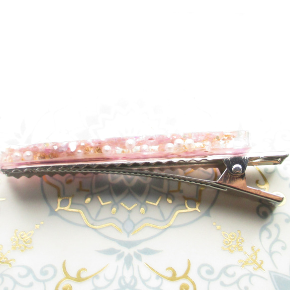 夏の終わりの砂浜は、焼けた素肌とクォーツが、何だかヒリヒリと痛かった♪<創作ヘアクリップ>HC077 4枚目の画像