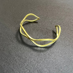 Creema限定  真鍮バングル  アンティークゴールド  ビンテージカラー　送料無料　BB031 2枚目の画像