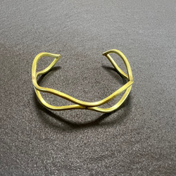 Creema限定  真鍮バングル  アンティークゴールド  ビンテージカラー　送料無料　BB031 1枚目の画像