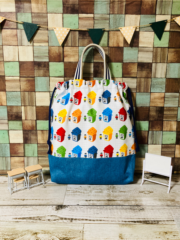 【オーダー受付再開】レッスンバッグ　巾着　手提げ　体操着袋　入園入学　給食袋 オーダー受付再開】レッスンバッグ 巾着 手提げ 体操着袋 入園入学