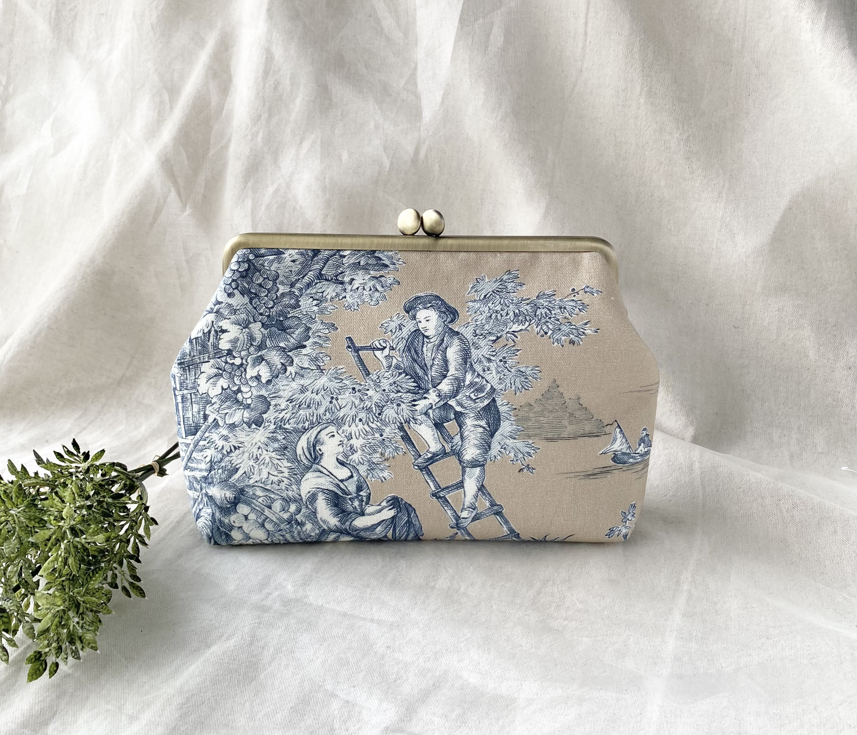 1866.ハンドメイド　14cmがま口ポーチ　フランシュリッペ 1866.ハンドメイド 14cmがま口ポーチ フランシュリッペ - メルカリ