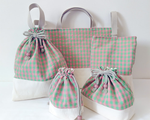 ミモザ＊ローズ ⚪ レッスンバッグ 5点セット ⚪ 女の子 おしゃれなレッスンバッグ - panpantutu公式通販 – パンパン