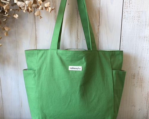 トートバッグ　グリーン uF/uF トートバッグ フォレストグリーン/バッグ/ Our EARTH