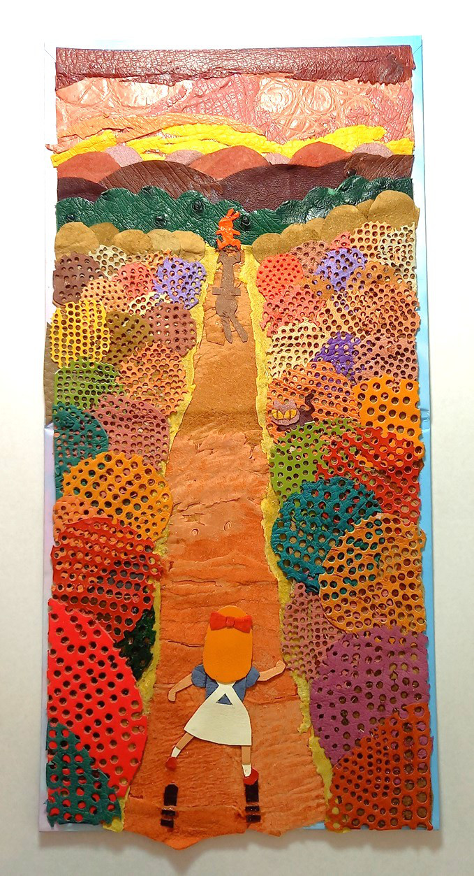 レザーアート貼り絵　～好奇心～　[cr_mo_0826_02]