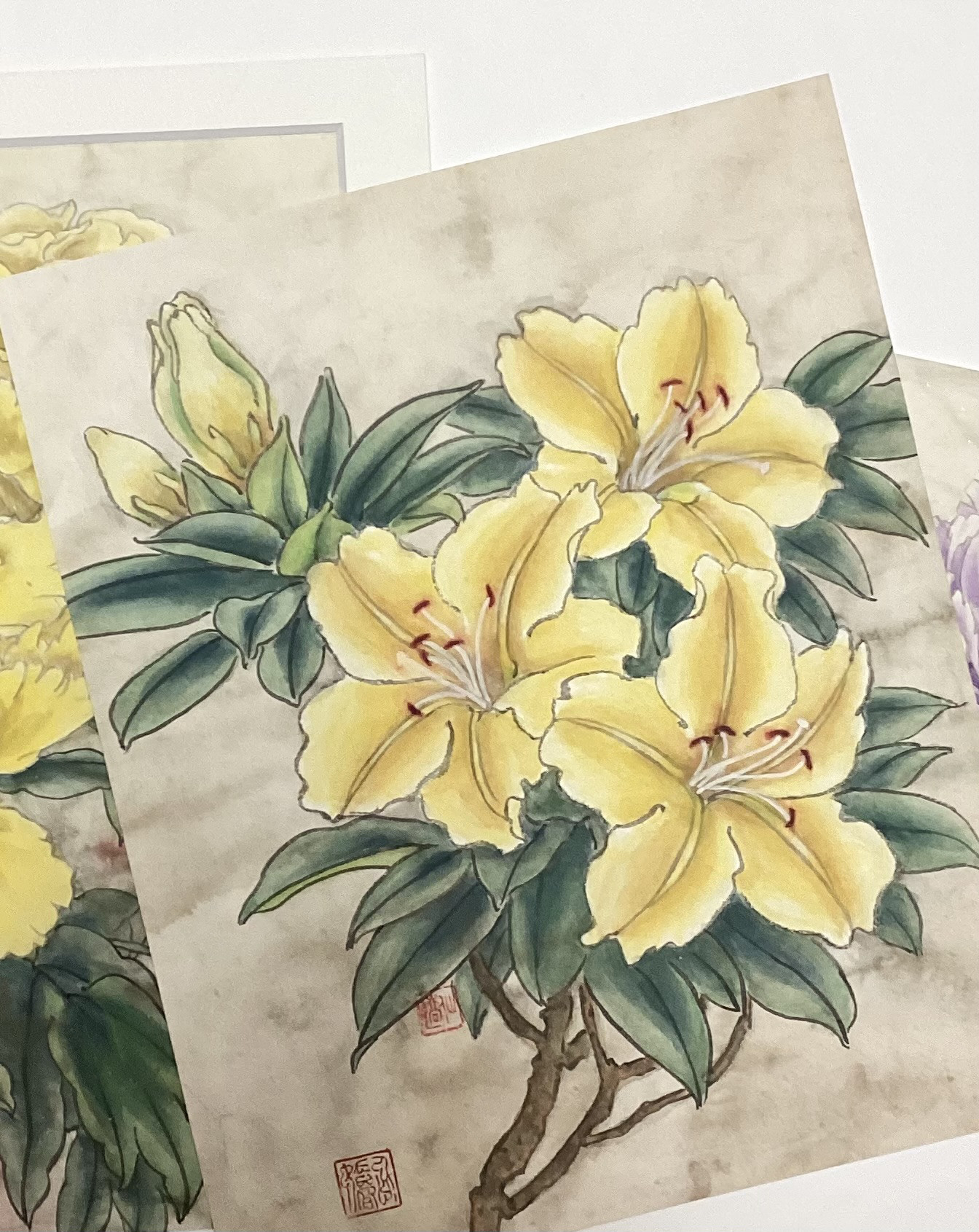 紫陽花〜大輪 絵画 墨絵 水墨画 墨彩画 インテリアアート 雑貨