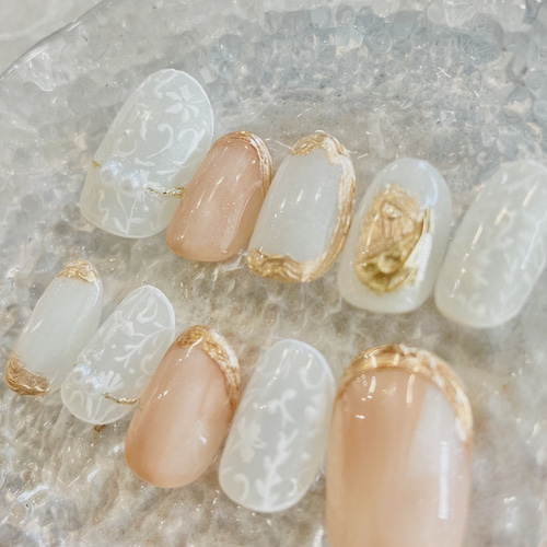 レースネイル[送料無料]＊予備チップ付き♡＊ネイルチップ