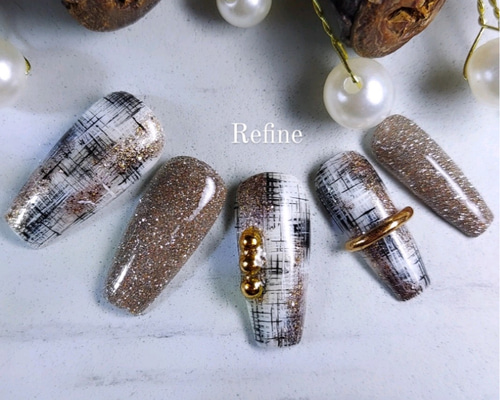 【サイズオーダー】ネイルチップ サイズオーダー品】ネイルチップ：水滴×桃デザイン - つめかえ | minne