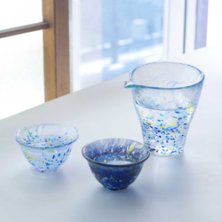 メンズ人気・父の日】初夏の紫陽花ラッピング｜うきよ／花酒器セット