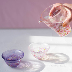 硝子の花入れ うきよ／花酒器セット／お花見／ST10224 おちょこ・ぐい呑み・徳利