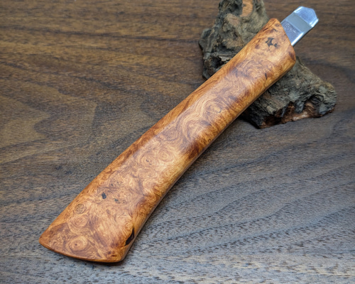 花梨 瘤杢のカッターナイフ S型 No.599 ペン・筆記用具 工房 TAISHI