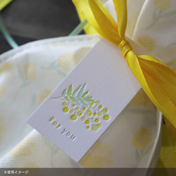 ForYouタグ【30枚】※ミモザ 活版印刷 (35×70mm) 4枚目の画像