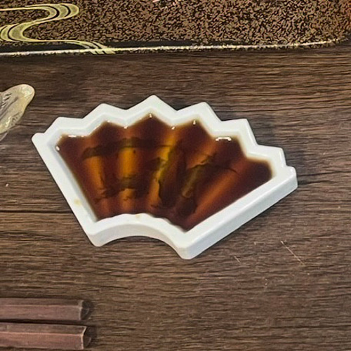 江戸後期　古伊万里　染付　扇形皿　二枚 古伊万里染付人物風景文扇面型小皿 3客組 A | KATAKAGO_TOKYO
