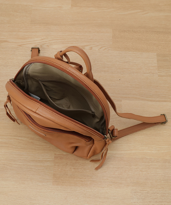 toleur(トーラ) カウレザーリュック 11938 キャメル ブラック CM