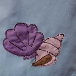 【選べる9色】シャチとうみがめのアップリケエプロン｜大きめポケット付き｜丈夫な綿素材｜ギフトにもおすすめ 9枚目の画像