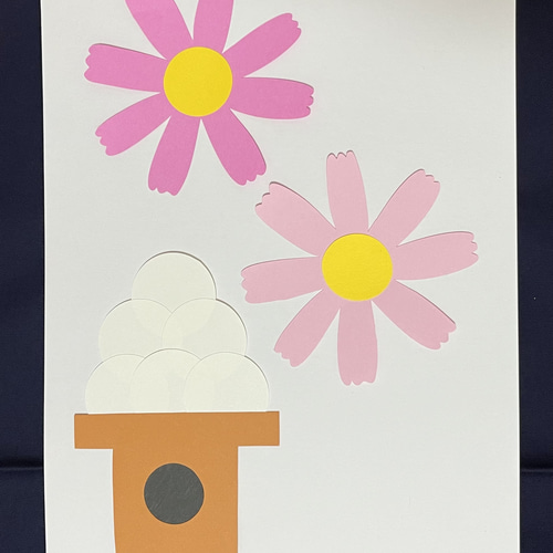 うさぎ踊る お月見壁面 ラミネート 壁面飾り 9月 秋壁面 保育 介護施設