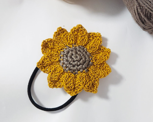 ひまわり ハート ヘアゴム ひまわり ハート ヘアゴム ひまわり ヘアアクセ
