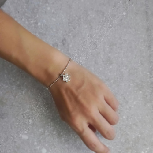 カレンシルバー　お花いっぱい　ブレスレット カレンシルバーのお花ブレスレット ブレスレット chikuchikutongtong