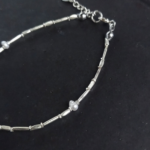 カレンシルバーのお花ブレスレット ブレスレット chikuchikutongtong