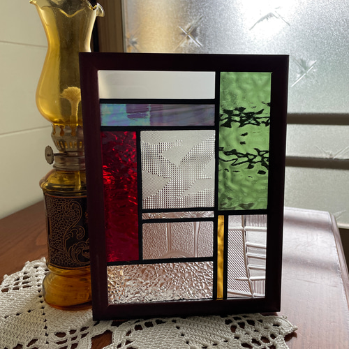 大正ロマン　大型ステンドガラス 大正ロマン #ステンドグラス #stained #stainedglass #京都橋本 #旧