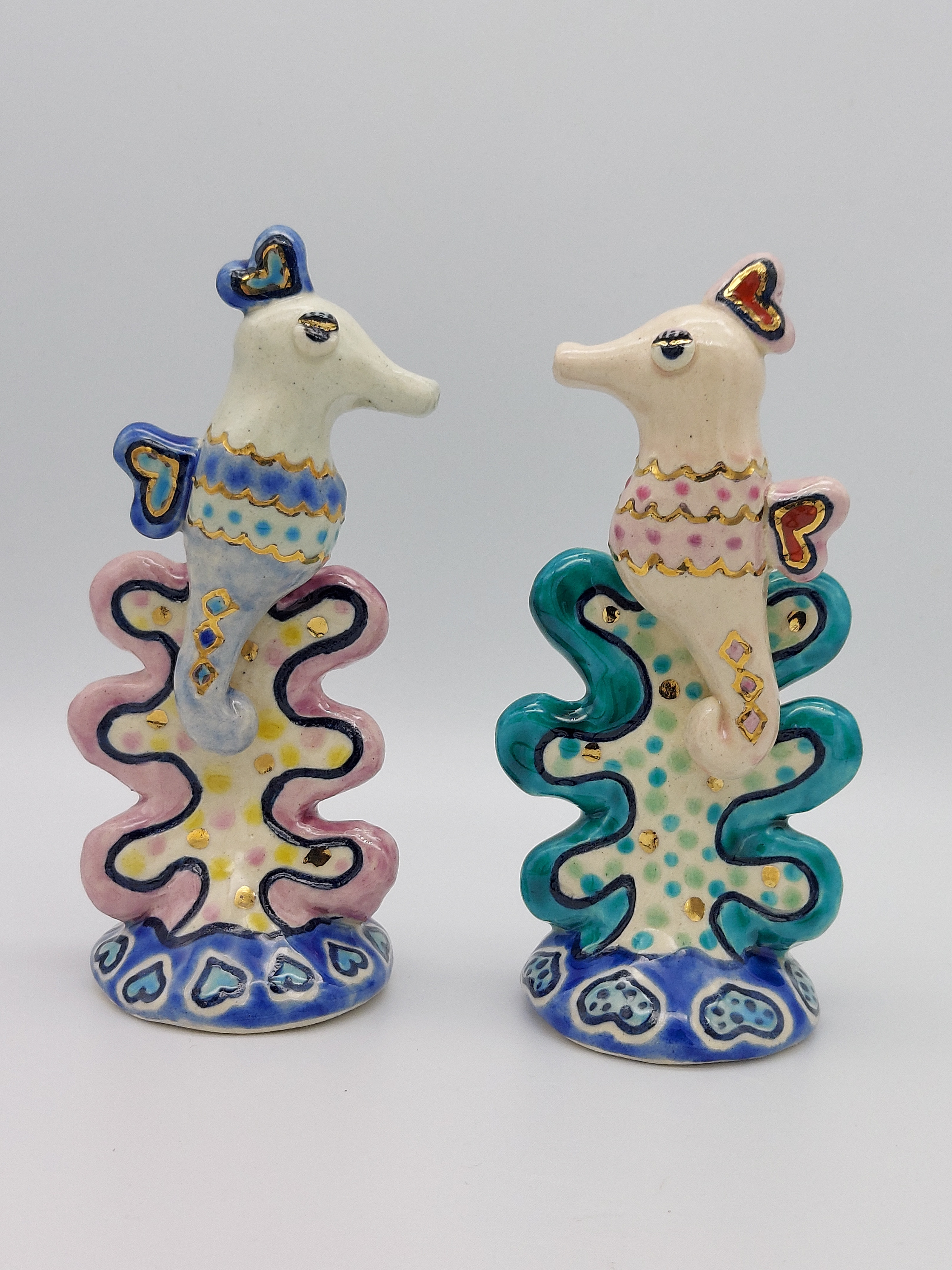 タツノオトシゴ【みずのいきものシリーズ・手びねりやきもの・九谷和絵具】 6,248円