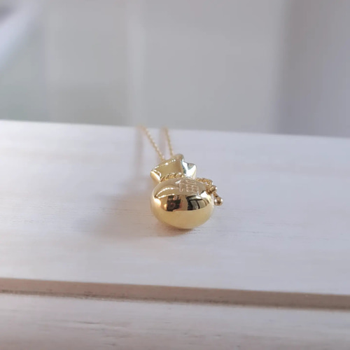 福を集める「18金 福袋のペンダントトップ」 k18ネックレス 18k 縁起物 