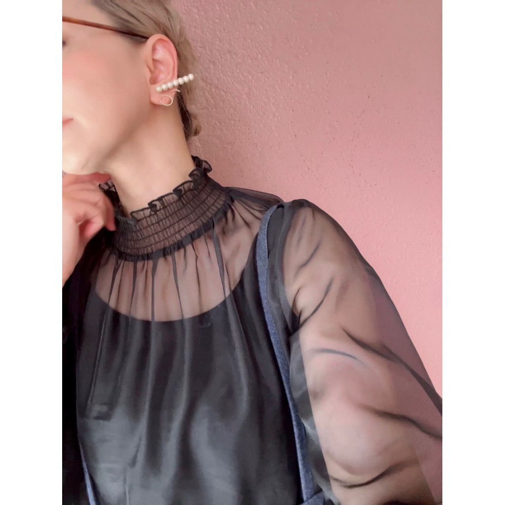 RATA❤️大人のシアートップス❤️カジュアルにもモードにも❤️ブラック❤️シーズンレス
