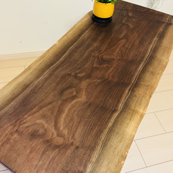 一点物) ウォールナット 一枚板 両耳付き 天板 ローテーブル