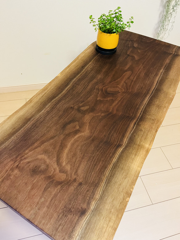 一点物) ウォールナット 一枚板 両耳付き 天板 ローテーブル・リビング  