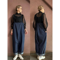 長さ選べる❣️RATA❤️絶妙抜け感シルエット❤️大人のダボっとサロペット❤️オールシーズン❤️やわらか国産岡山デニム 7枚目の画像