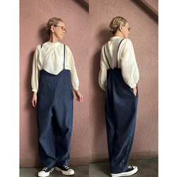 長さ選べる❣️RATA❤️絶妙抜け感シルエット❤️大人のダボっとサロペット❤️オールシーズン❤️やわらか国産岡山デニム 4枚目の画像