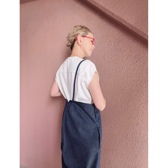 長さ選べる❣️RATA❤️絶妙抜け感シルエット❤️大人のダボっとサロペット❤️オールシーズン❤️やわらか国産岡山デニム 8枚目の画像