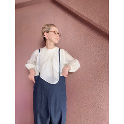 長さ選べる❣️RATA❤️絶妙抜け感シルエット❤️大人のダボっとサロペット❤️オールシーズン❤️やわらか国産岡山デニム 3枚目の画像