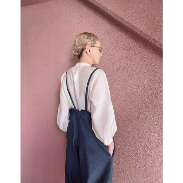 長さ選べる❣️RATA❤️絶妙抜け感シルエット❤️大人のダボっとサロペット❤️オールシーズン❤️やわらか国産岡山デニム 10枚目の画像