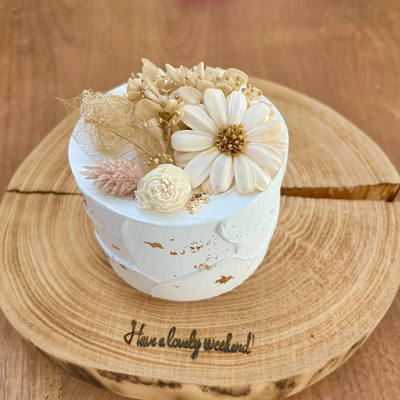 マーガレットフラワーのミニクレイケーキ♡ 3枚目の画像