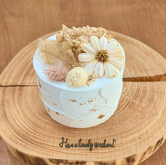 マーガレットフラワーのミニクレイケーキ♡ 1枚目の画像