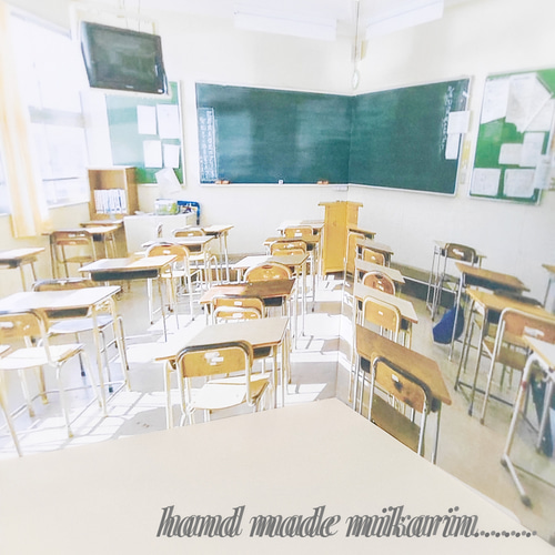 撮影用背景ボード（教室）【ドールハウス】 その他人形 みかりん