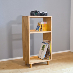 木製オープンシェルフ 本棚 大きめ　ナチュラルブックシェルフ オープンシェルフ 幅40cm【ラック テーブル 本棚 収納棚/木製】 棚