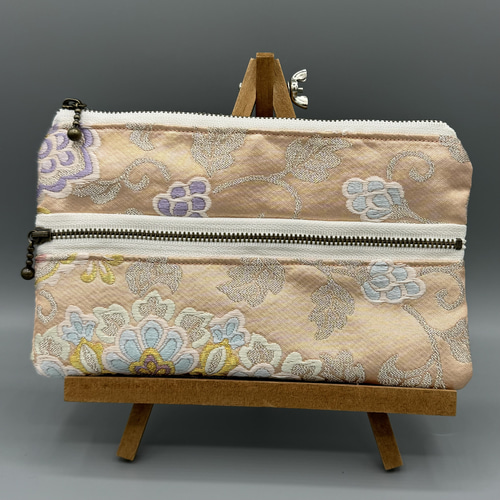 着物 帯 リメイク ポーチ ウォレット クラッチバッグ ハンドメイド 