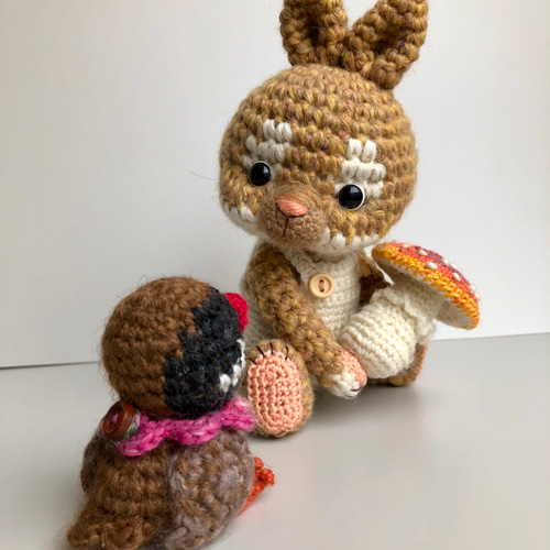 Megmeg'sDoll様の許可あり」あみぐるみ うさぎとちびヤンバル