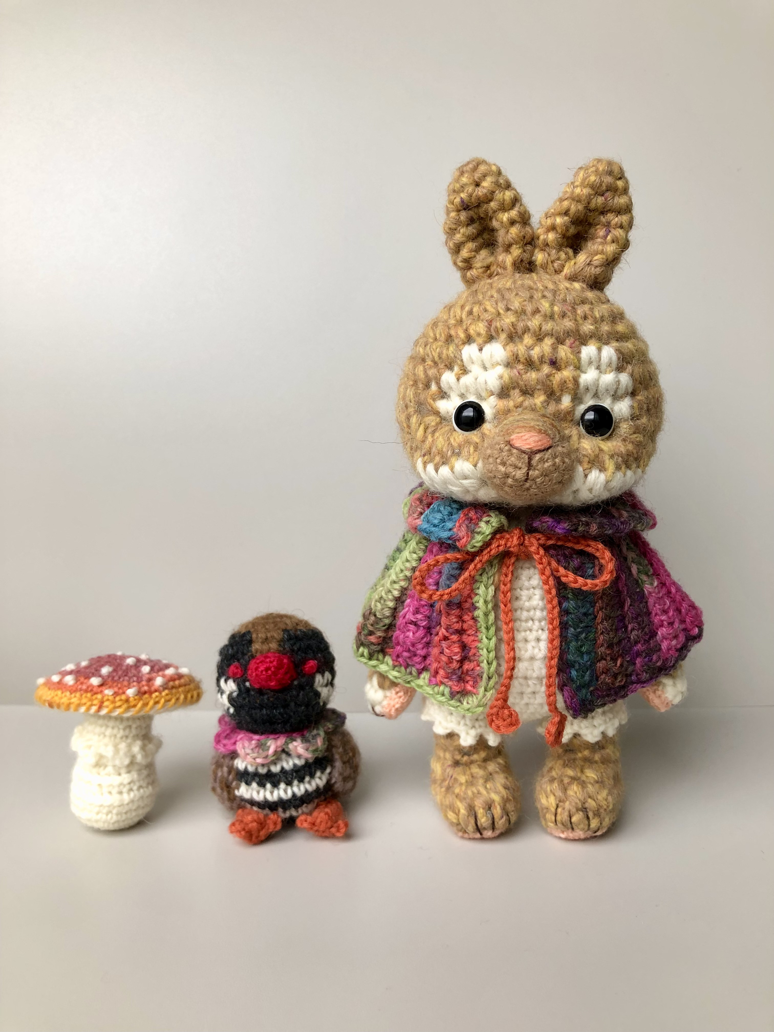 Megmeg'sDoll様の許可あり」あみぐるみ うさぎとちびヤンバル〜きのこ