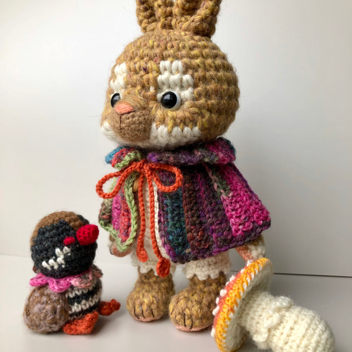 Megmeg'sDoll様の許可あり」あみぐるみ うさぎとちびヤンバル〜きのこ