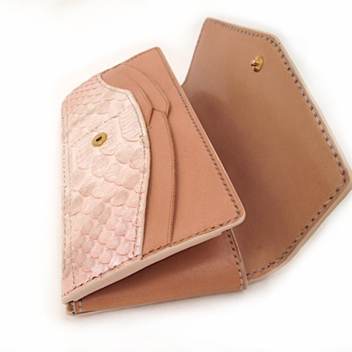 オーダー】ピンクパイソンのコンパクト長財布 長財布 Republic Leather