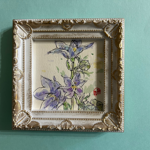 立体的な花柄アクリル画 ボタニカルアート 花の絵 テクスチャーアート　植物 立体的な花柄アクリル画 ボタニカルアート 花の絵 テクスチャー