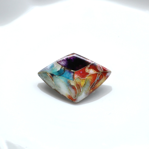 七宝焼【 幻想の宝石 /mini 】 有線七宝 ミニブローチ ブローチ asou