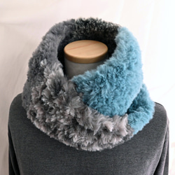 3日以内に発送！】ミックス ファー＊クロス ネックウォーマー