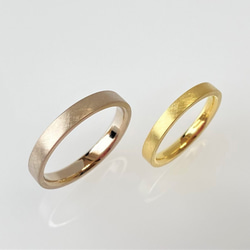 うさみみ様　専用ページ　K18　コットンテクスチャーマリッジリング　[幅広＋ノーマル][結婚指輪][ペアリング] 12枚目の画像