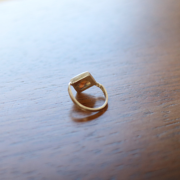 （獨一無二，Silver925）阿瓦隆貝殼x冰糖麵包切割戒指（8毫米，尺寸10） 第6張的照片