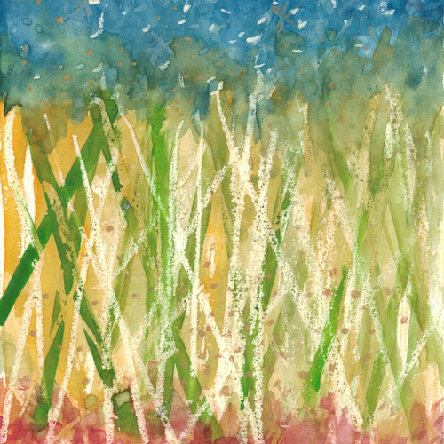 夜の草むら - 絵画 gallery 新芽 通販 18168153｜Creema(クリーマ)